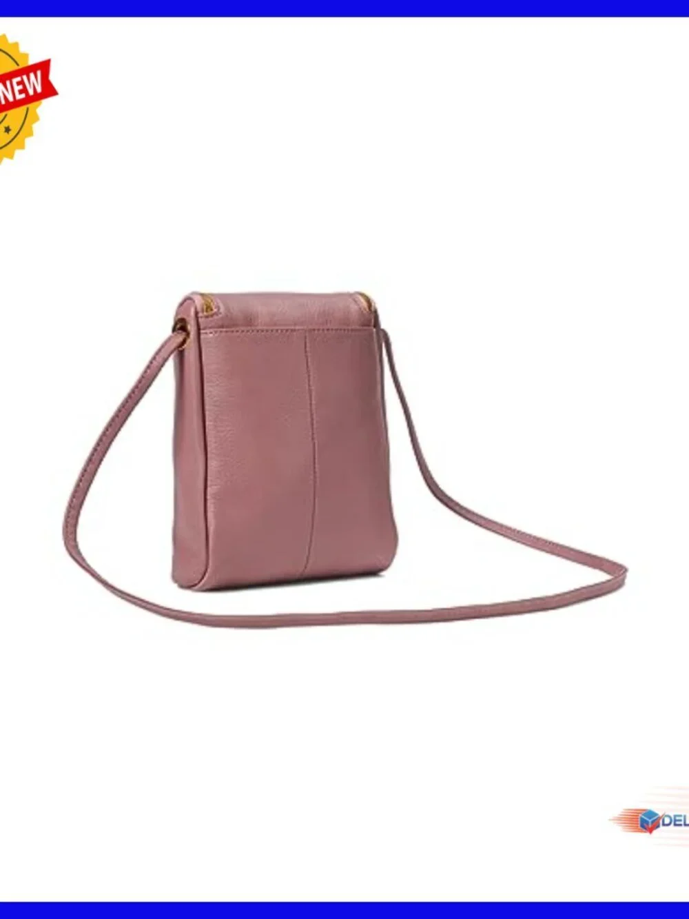 Leather Hobo Bag with Adjustable Crossbody Strap, Zip Closure